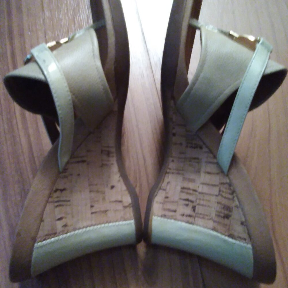 Rockport Leather & Cork Wedge Sandals